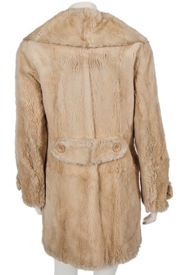 Lot 560 - Mary Quant's own Mary Quant ivory rabbit fur coat, 1966