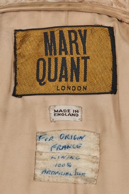Lot 560 - Mary Quant's own Mary Quant ivory rabbit fur coat, 1966