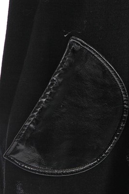 Lot 559 - Mary Quant's own Mary Quant black wool and patent leather mini dress, circa 1966