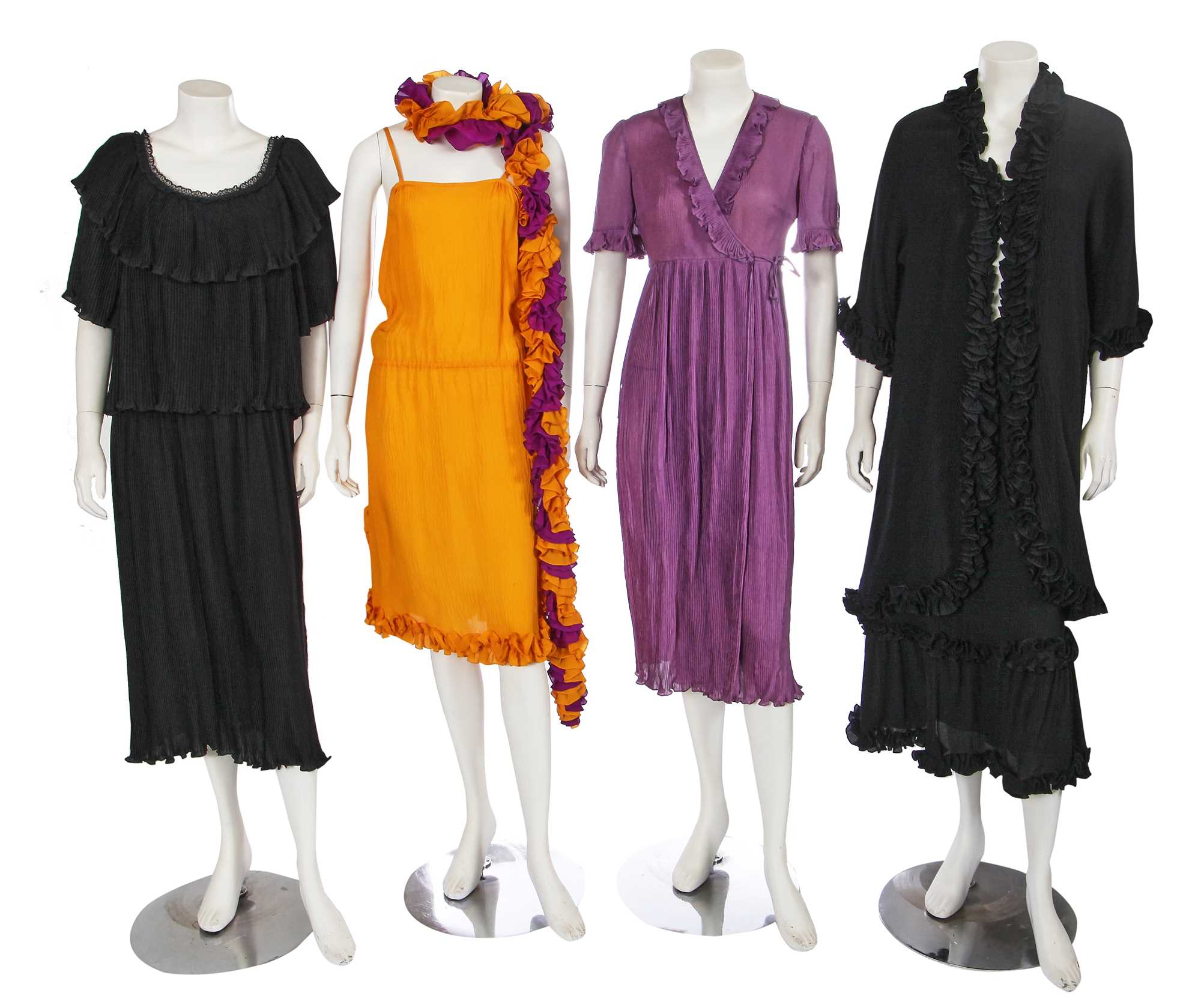 Lot 552 - A group of Mary Quant's own Mary Quant silk chiffon garments, early 1970s