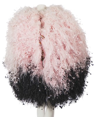 Lot 192 - A Halpern black and pink feathered 'orb' dress, Spring-Summer 2021