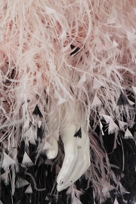 Lot 192 - A Halpern black and pink feathered 'orb' dress, Spring-Summer 2021
