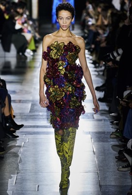 Lot 202 - A Halpern sequined floral dress, Autumn-Winter 2020-21