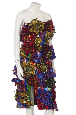 Lot 202 - A Halpern sequined floral dress, Autumn-Winter 2020-21
