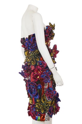 Lot 202 - A Halpern sequined floral dress, Autumn-Winter 2020-21