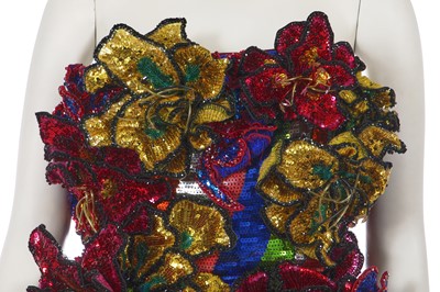 Lot 202 - A Halpern sequined floral dress, Autumn-Winter 2020-21