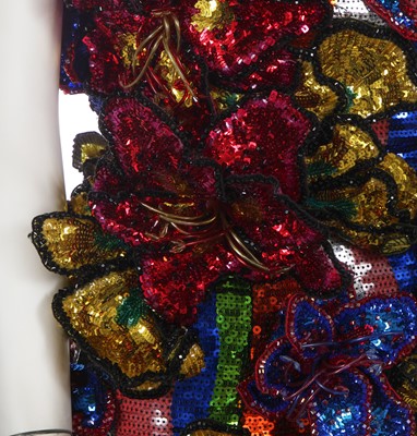Lot 202 - A Halpern sequined floral dress, Autumn-Winter 2020-21