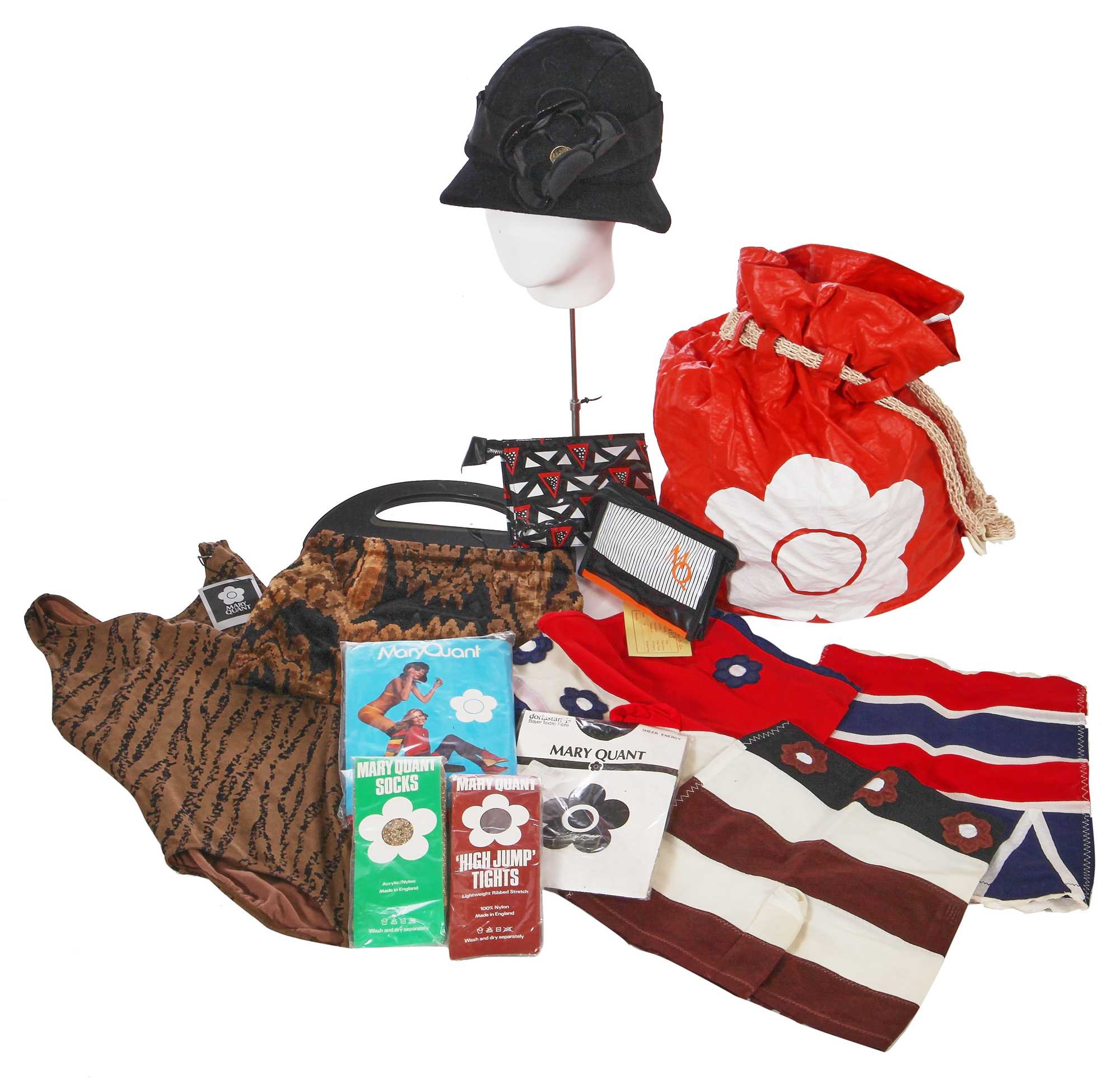 Lot 547 - A group of Mary Quant's own Mary Quant accessories and merchandise, mainly 1970s