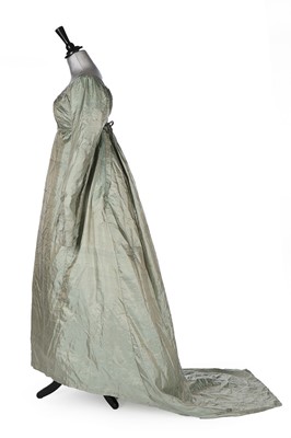 Lot 414 - A pale blue/pink changeable silk dress,...