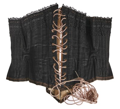 Lot 664 - An interesting group of corsets and suspenders, 1880s and later