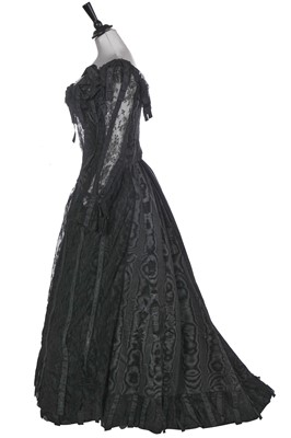 Lot 797 - An Emile Pingat black lace and moiré gown, circa 1900