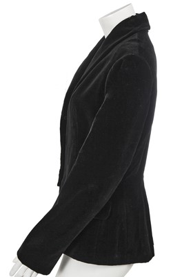 Lot 574 - Mary Quant's Azzedine Alaïa black velvet jacket, circa 1990