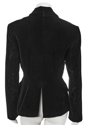 Lot 574 - Mary Quant's Azzedine Alaïa black velvet jacket, circa 1990