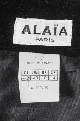 Lot 574 - Mary Quant's Azzedine Alaïa black velvet jacket, circa 1990
