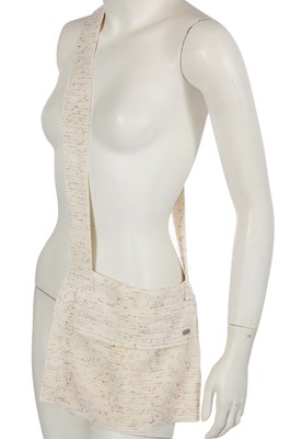 Lot 571 - Mary Quant's Chanel by Karl Lagerfeld ivory tweed suit, Autumn-Winter 1999-2000