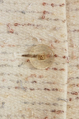 Lot 571 - Mary Quant's Chanel by Karl Lagerfeld ivory tweed suit, Autumn-Winter 1999-2000