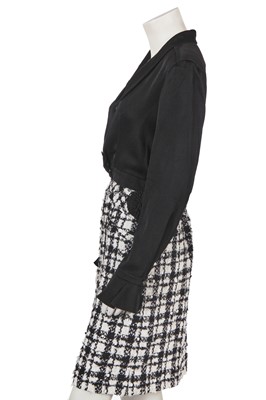 Lot 570 - Mary Quant's Chanel by Karl Lagerfeld black and white fantasy tweed skirt, Spring-Summer 2005
