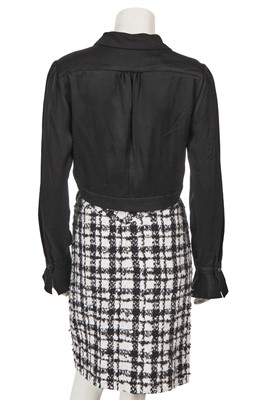 Lot 570 - Mary Quant's Chanel by Karl Lagerfeld black and white fantasy tweed skirt, Spring-Summer 2005