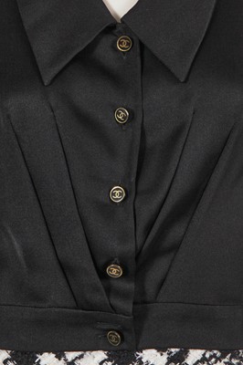 Lot 570 - Mary Quant's Chanel by Karl Lagerfeld black and white fantasy tweed skirt, Spring-Summer 2005