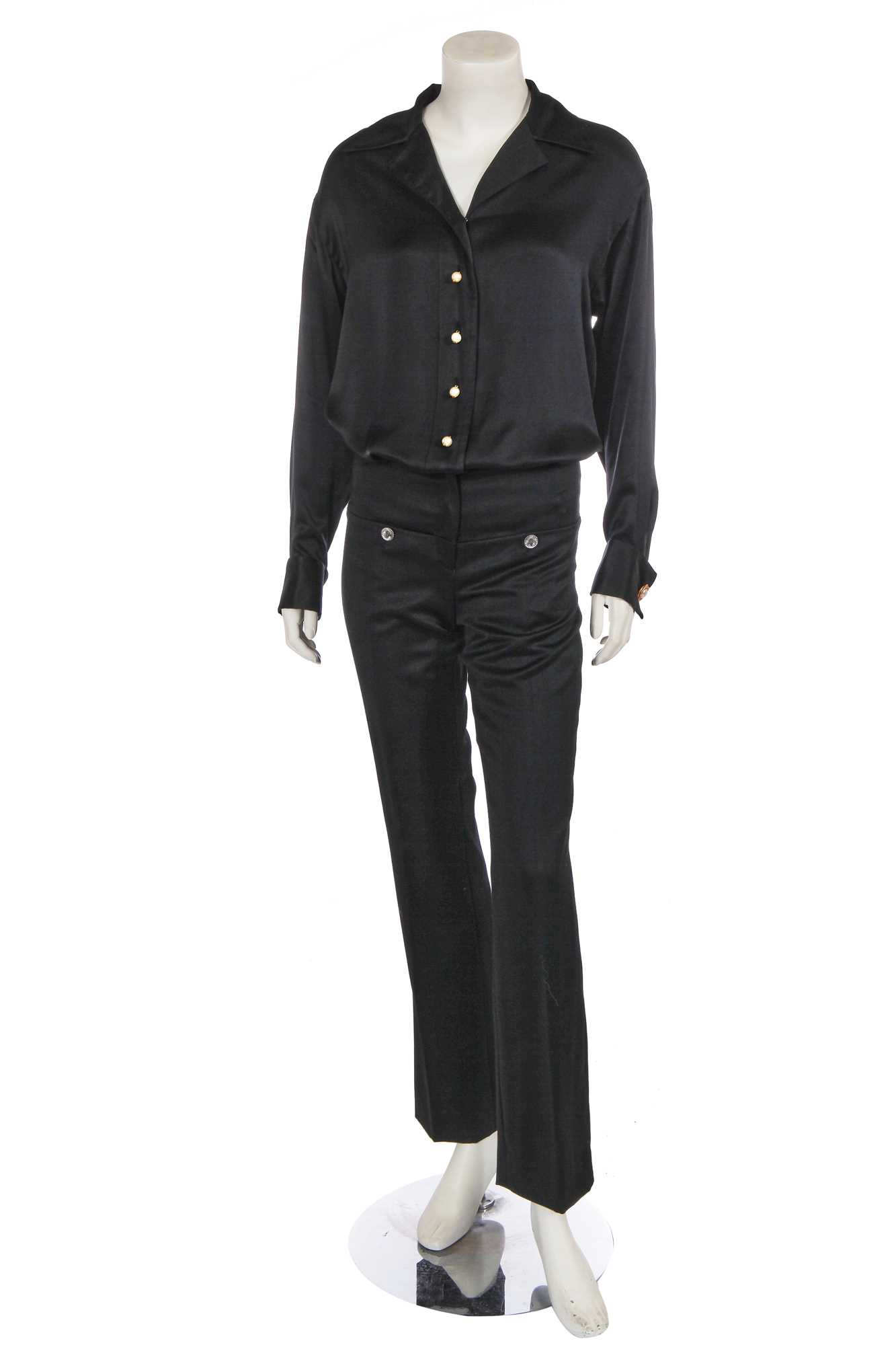 Lot 569 - Mary Quant's Chanel by Karl Lagerfeld black wool trousers, Autumn-Winter 2006-07