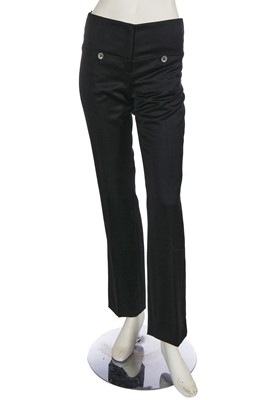 Lot 569 - Mary Quant's Chanel by Karl Lagerfeld black wool trousers, Autumn-Winter 2006-07