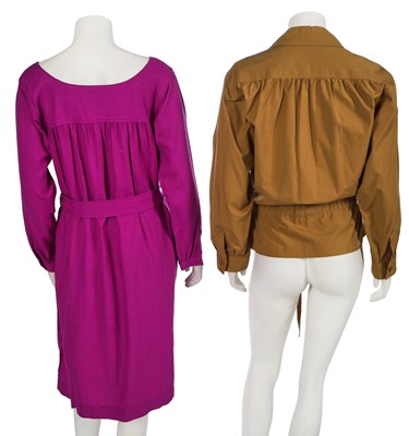 Lot 578 - Mary Quant's Yves Saint Laurent mustard cotton gabardine jacket, Spring-Summer 1978