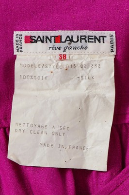 Lot 578 - Mary Quant's Yves Saint Laurent mustard cotton gabardine jacket, Spring-Summer 1978