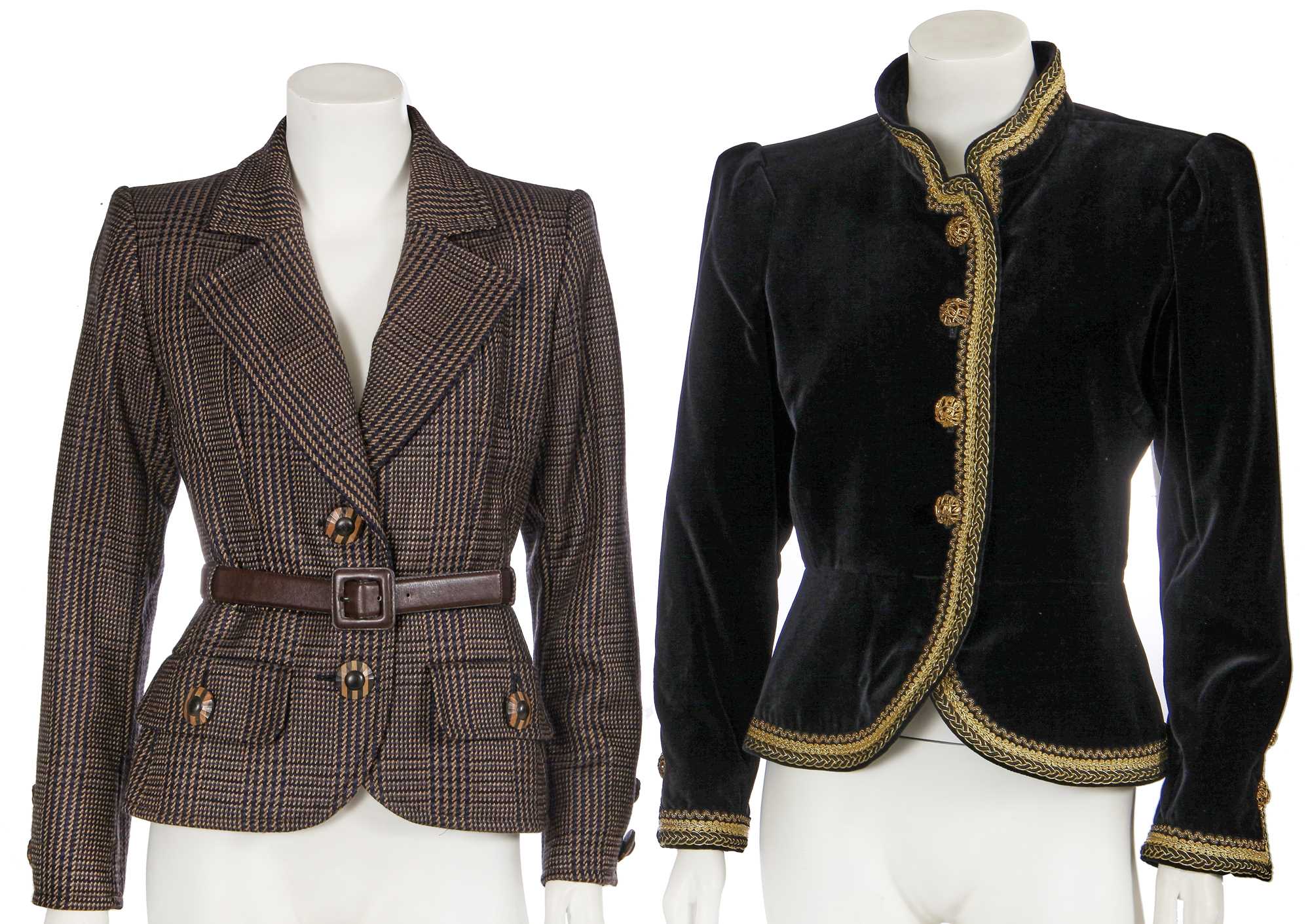 Lot 577 - Mary Quant's Yves Saint Laurent black velvet jacket, late 1980s