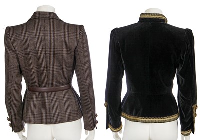 Lot 577 - Mary Quant's Yves Saint Laurent black velvet jacket, late 1980s