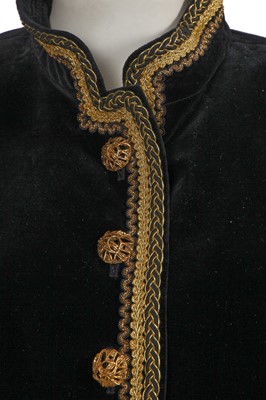 Lot 577 - Mary Quant's Yves Saint Laurent black velvet jacket, late 1980s