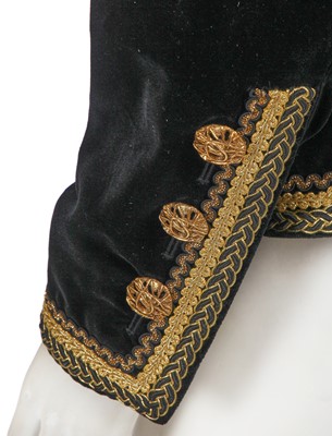 Lot 577 - Mary Quant's Yves Saint Laurent black velvet jacket, late 1980s