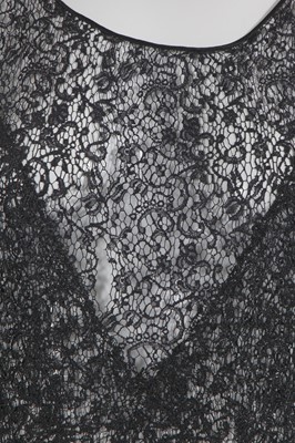 Lot 462 - A Lucien Lelong haute couture black lace cocktail dress, circa 1928