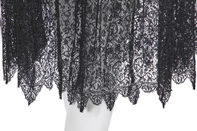 Lot 462 - A Lucien Lelong haute couture black lace cocktail dress, circa 1928