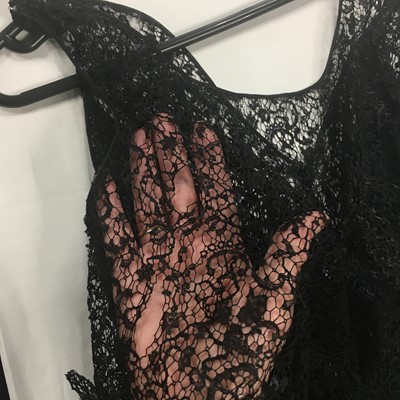 Lot 462 - A Lucien Lelong haute couture black lace cocktail dress, circa 1928