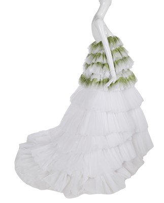 Lot 191 - A Halpern tiered white tulle dress, Spring-Summer 2022