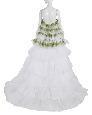 Lot 191 - A Halpern tiered white tulle dress, Spring-Summer 2022