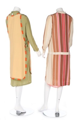 Lot 4 - Six summer day dresses, 1920s, including a...