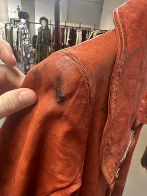 Lot 214 - A Carol Christian Poell garment-dyed red kangaroo leather coat, 'Self-Same' collection 2009