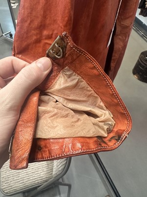 Lot 214 - A Carol Christian Poell garment-dyed red kangaroo leather coat, 'Self-Same' collection 2009
