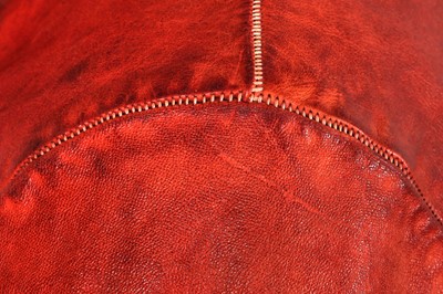 Lot 214 - A Carol Christian Poell garment-dyed red kangaroo leather coat, 'Self-Same' collection 2009