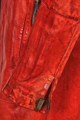 Lot 214 - A Carol Christian Poell garment-dyed red kangaroo leather coat, 'Self-Same' collection 2009