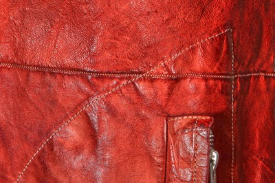 Lot 214 - A Carol Christian Poell garment-dyed red kangaroo leather coat, 'Self-Same' collection 2009