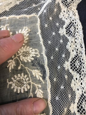 Lot 7 - Three fichus/shawls, late 18th-early 19th-century