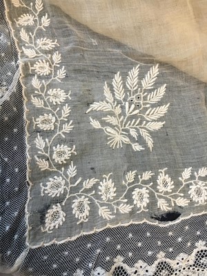 Lot 7 - Three fichus/shawls, late 18th-early 19th-century