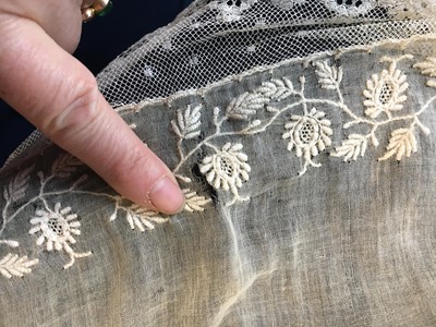 Lot 7 - Three fichus/shawls, late 18th-early 19th-century