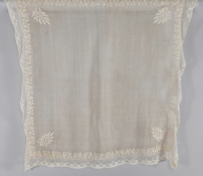 Lot 7 - Three fichus/shawls, late 18th-early 19th-century