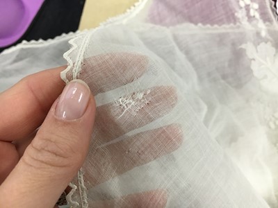 Lot 27 - A group of whitework shawls and fichus, first half of the 19th century