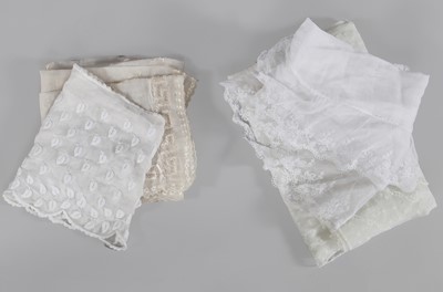 Lot 27 - A group of whitework shawls and fichus, first half of the 19th century