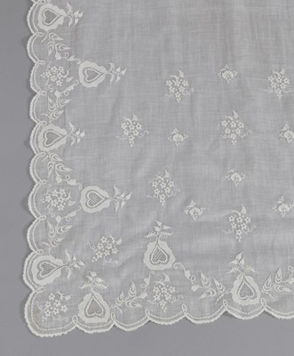 Lot 27 - A group of whitework shawls and fichus, first half of the 19th century