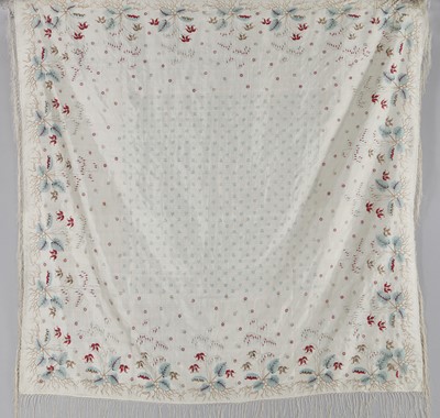 Lot 93 - Four shawls and stoles, early 19th-century